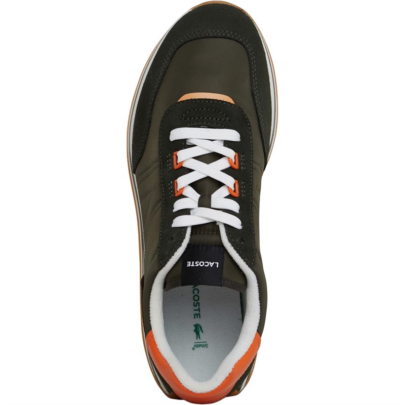 Lacoste Mens L-Spin Trainers Navy/Orange