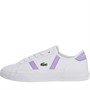 Lacoste Womens Sideline Pro Canvas Pumps White/Purple