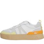 Lacoste Womens L002 Trainers Grey/Orange