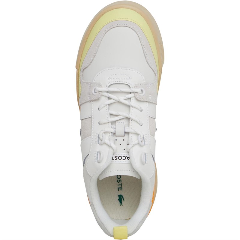 Lacoste Womens L002 Trainers Grey/Orange