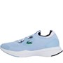 Lacoste Junior Boys Run Spin Knit Trainers Light Blue/White