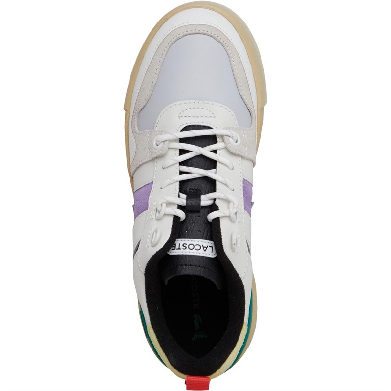 Lacoste Womens L002 Trainers White/Green
