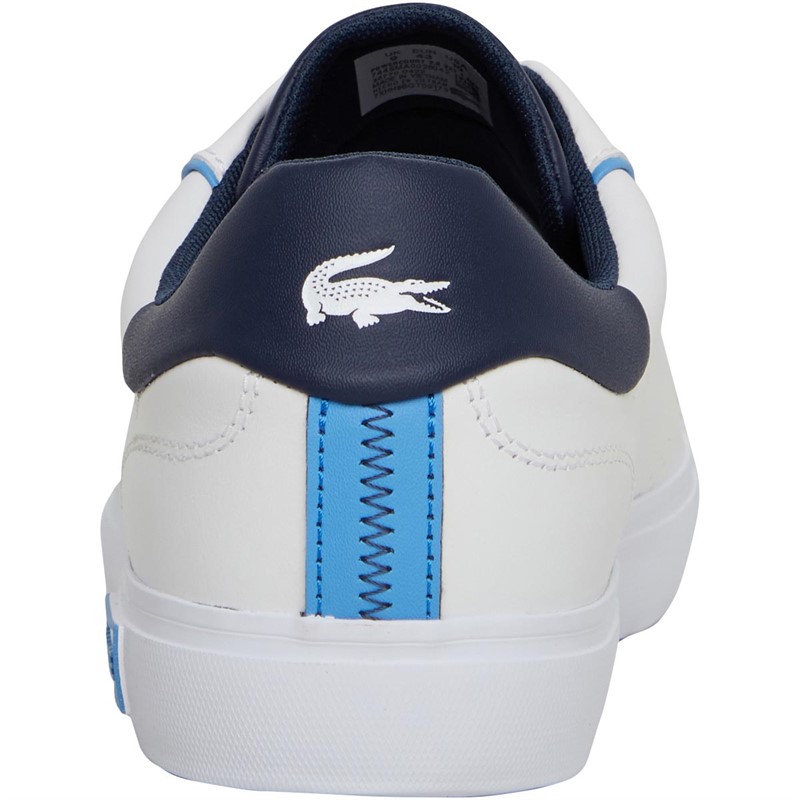 Lacoste Mens Powercourt 2.0 Trainers White/Navy