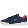 Lacoste Junior Girls Twin Serve Trainers Navy/Red