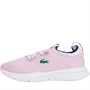 Lacoste Girls Run Spin Knit Trainers Pink/White