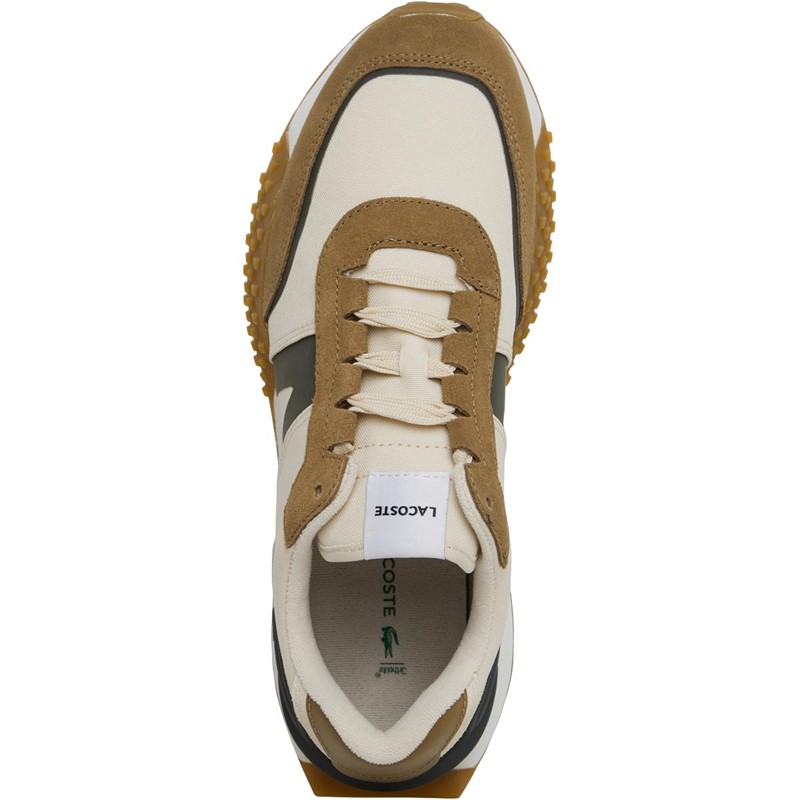 Lacoste Mens L-Spin Deluxe Trainers Tan/Gum
