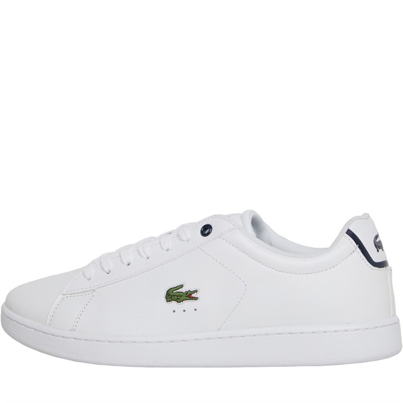 Buy Lacoste Mens Carnaby Trainers White/Navy