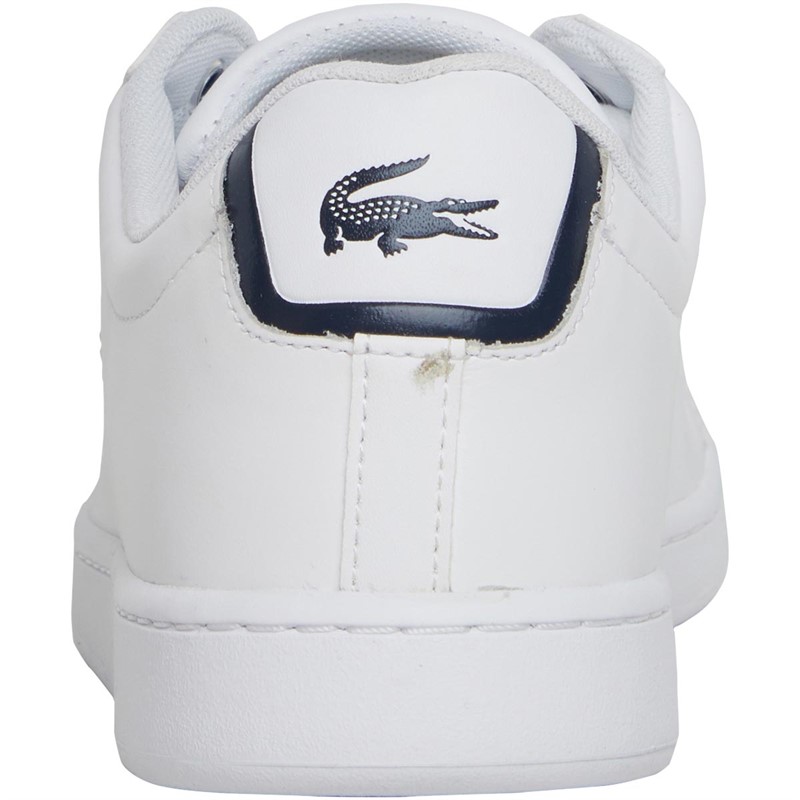 Lacoste Mens Carnaby Trainers White/Navy