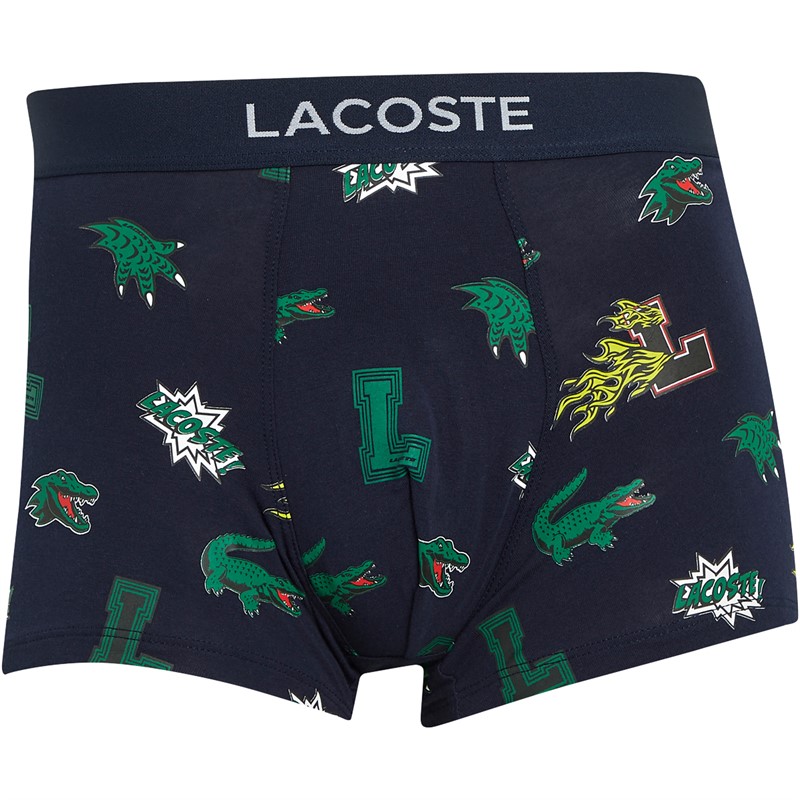 Lacoste Mens Boxers Navy Blue/Multicolour