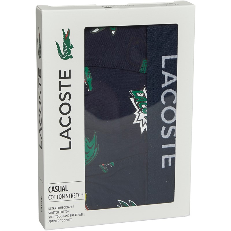 Lacoste Mens Boxers Navy Blue/Multicolour