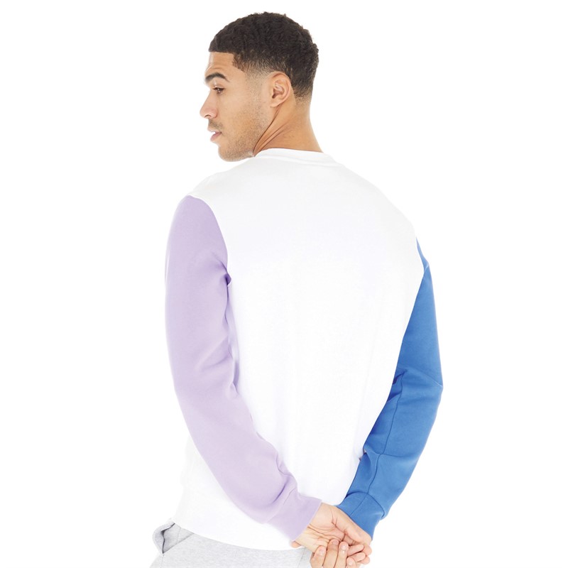 Lacoste Mens Sweatshirt White/Marina-Neva Purple