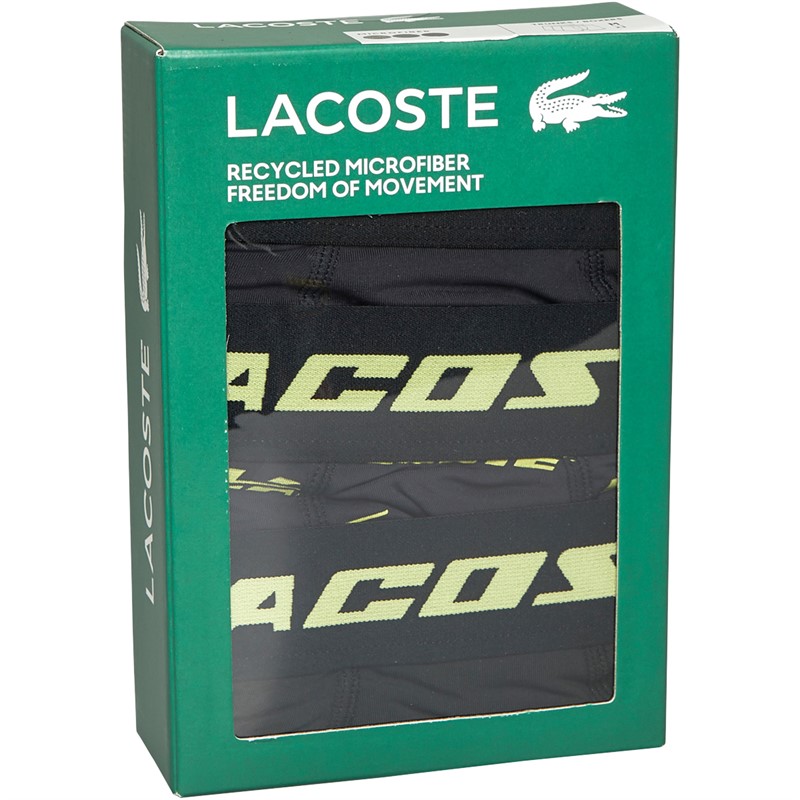 Lacoste Mens Three Pack Boxers Graphite Sombre/Limeira