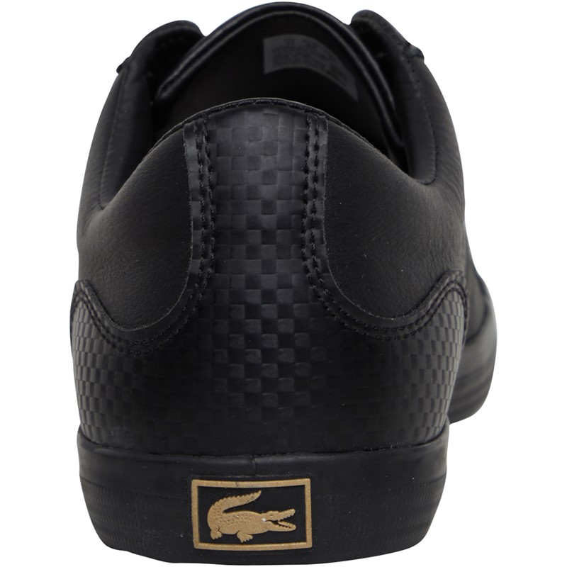 Lacoste Mens Lerond Trainers Black/Black