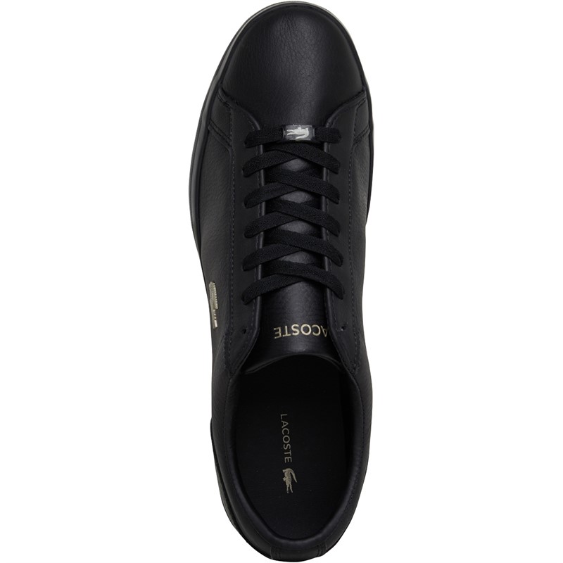 Lacoste Mens Lerond Trainers Black/Black