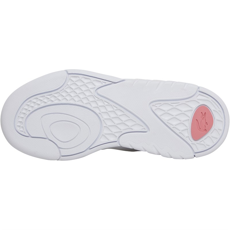 Lacoste Womens Game Advance Trainers White/Dark Pink