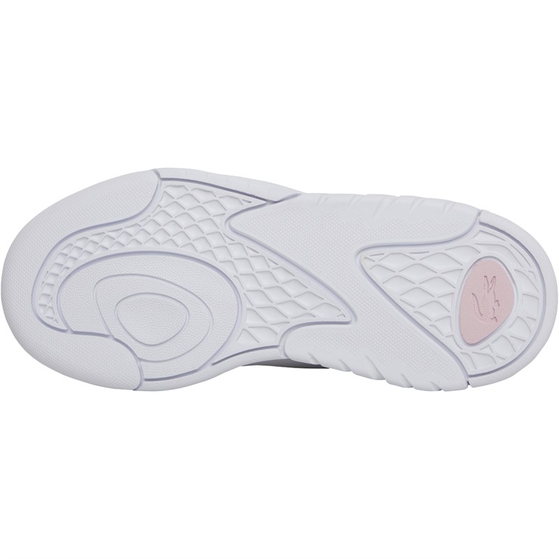 Lacoste Womens Game Advance Trainers White/Light Pink