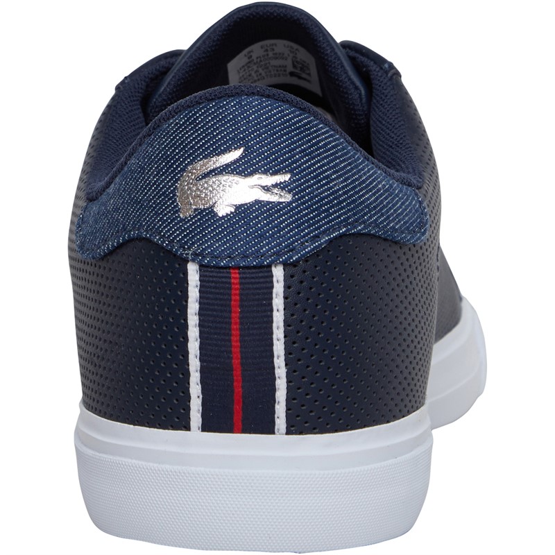 Lacoste Mens Lerond Plus Trainers Navy/White