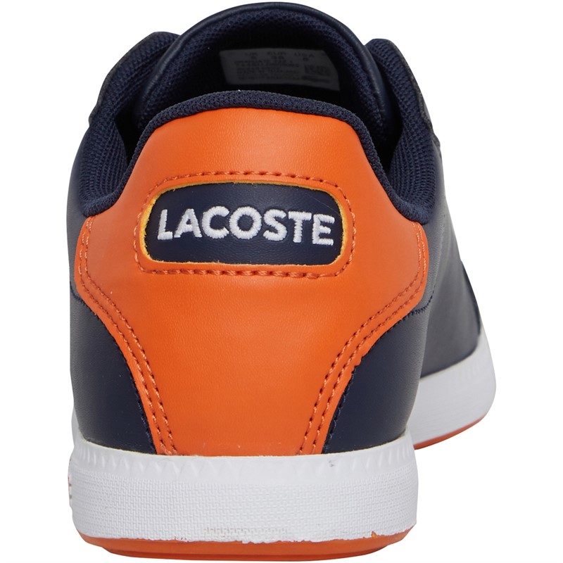 Lacoste Junior Boys Graduate Trainers Navy/White