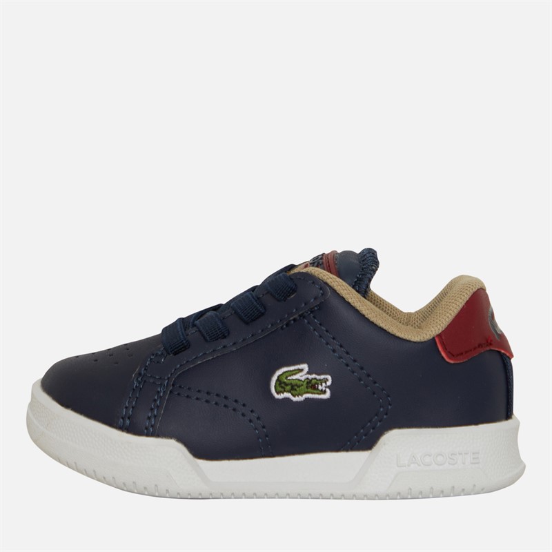 Lacoste Boys Twin Serve Trainers Navy/Red