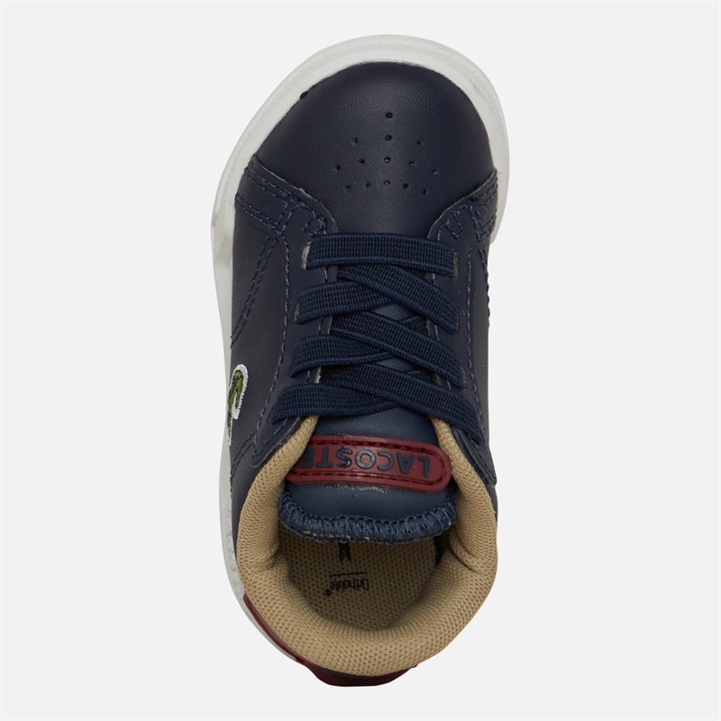 Lacoste Boys Twin Serve Trainers Navy/Red