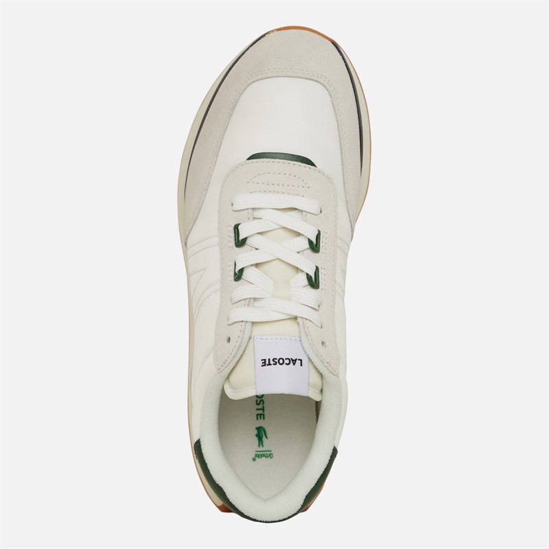 Buy Lacoste Mens L-Spin Trainers White/Dark Green