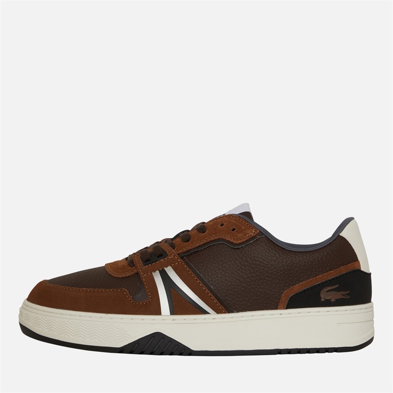 Lacoste Mens L001 Trainers Dark Brown/Black