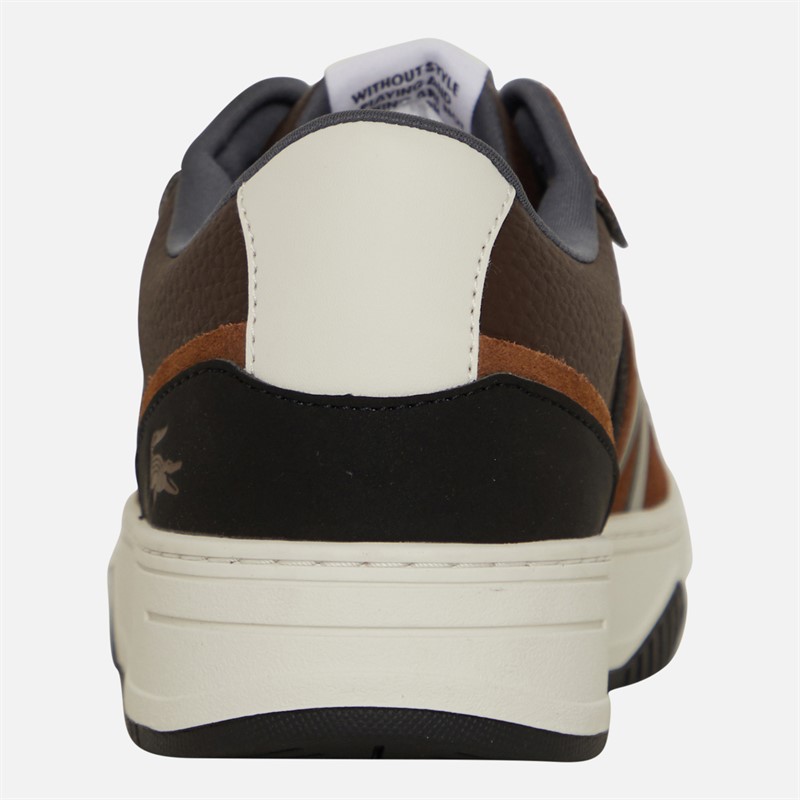 Lacoste Mens L001 Trainers Dark Brown/Black