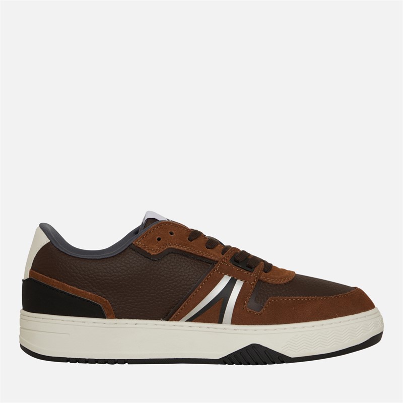 Lacoste Mens L001 Trainers Dark Brown/Black