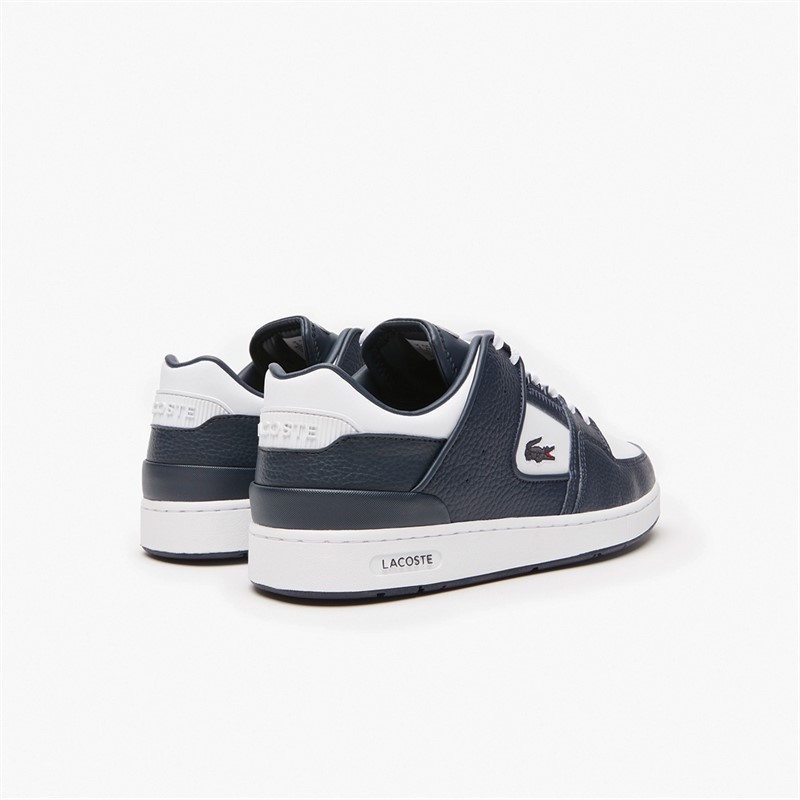 Lacoste Mens Court Cage Trainers White/Navy