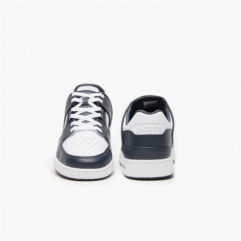 Lacoste Mens Court Cage Trainers White/Navy