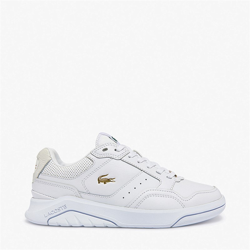 Lacoste Womens Game Advance Luxe Trainers White/Gold