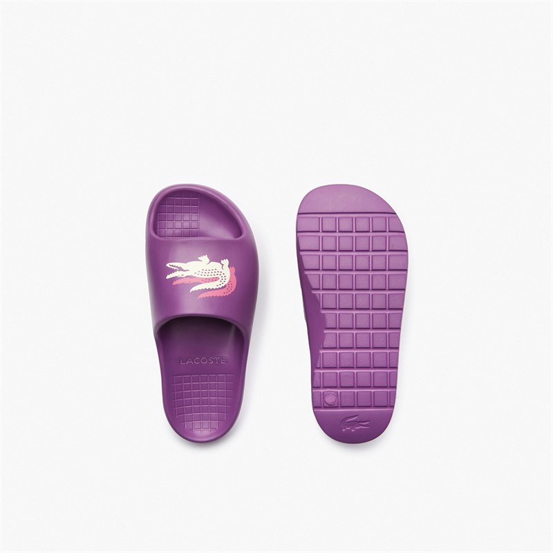 Lacoste Womens Serve 2.0 Sliders Purple/Off White