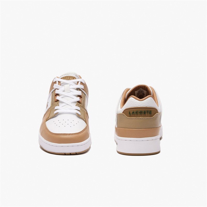 Lacoste Womens Court Cage Trainers White/Brown