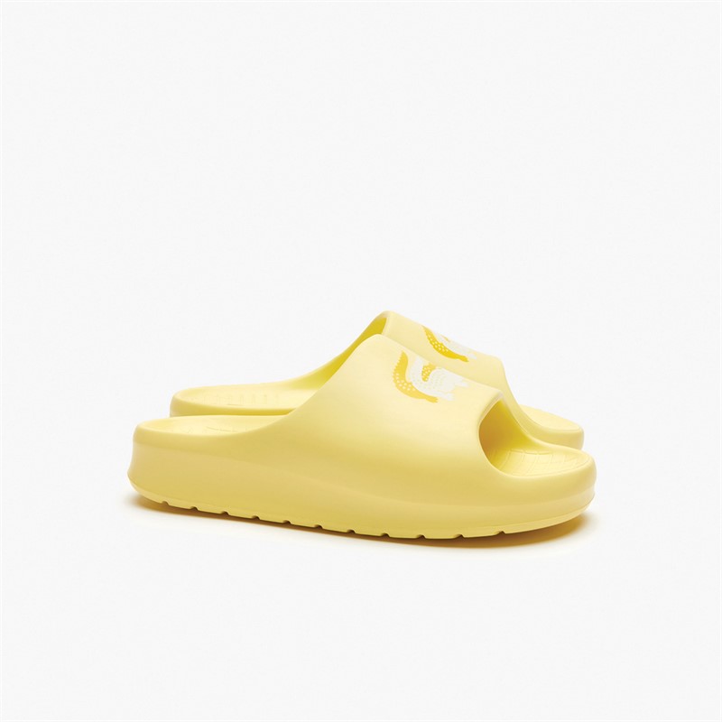 Lacoste Womens Serve 2.0 Sliders Yellow/Off White