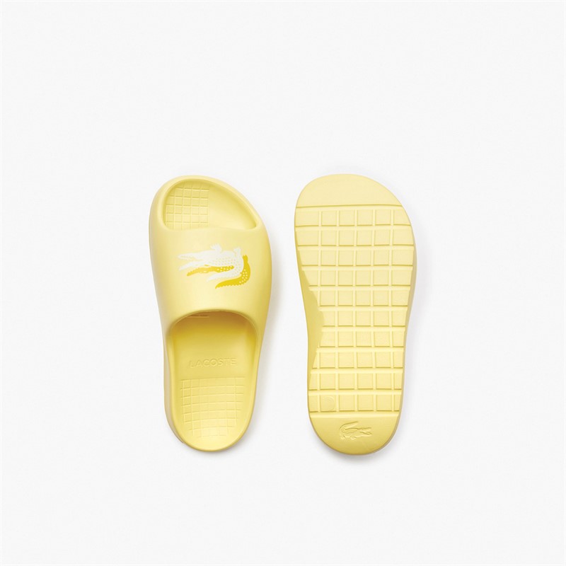 Lacoste Womens Serve 2.0 Sliders Yellow/Off White