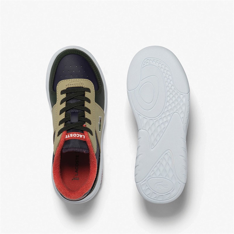 Lacoste Kids Game Advance 12 Trainers Navy/Khaki