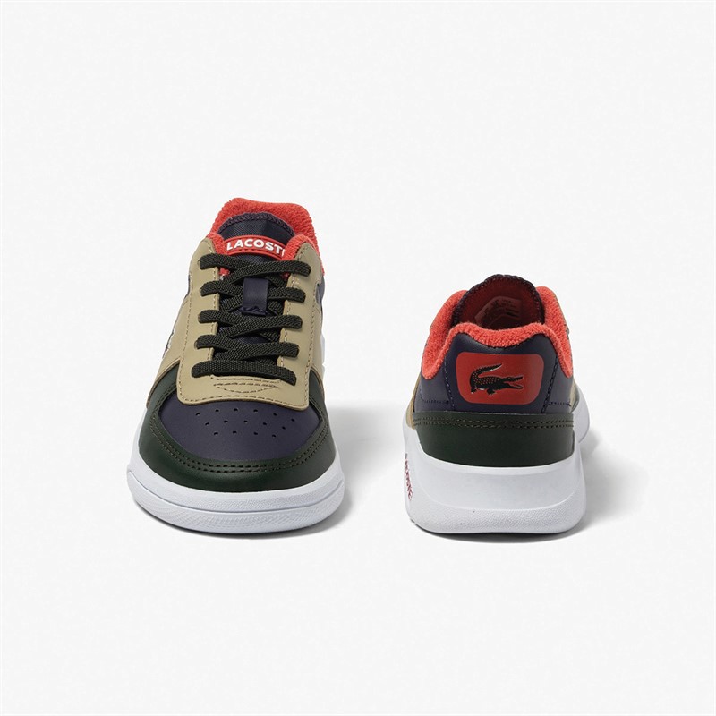 Lacoste Kids Game Advance 12 Trainers Navy/Khaki