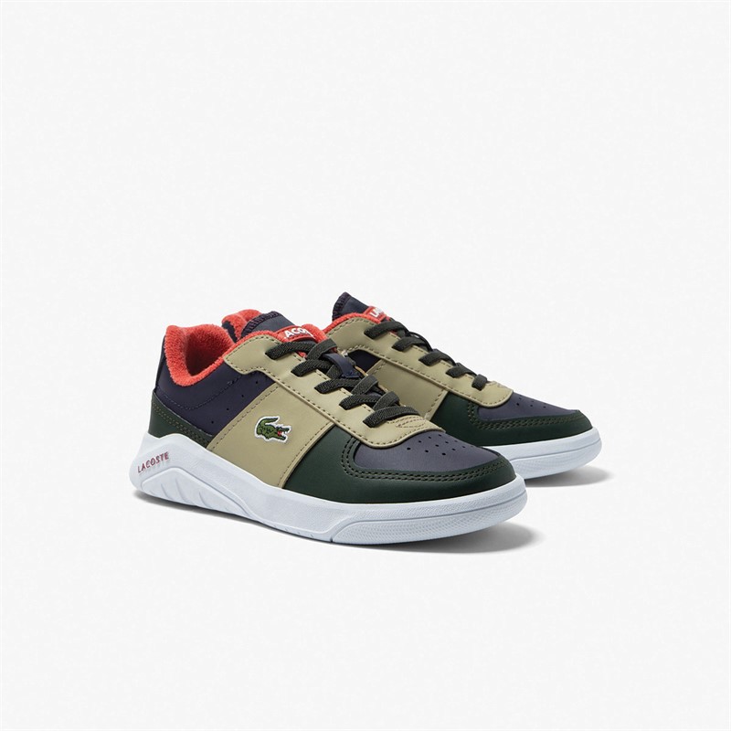 Lacoste Kids Game Advance 12 Trainers Navy/Khaki