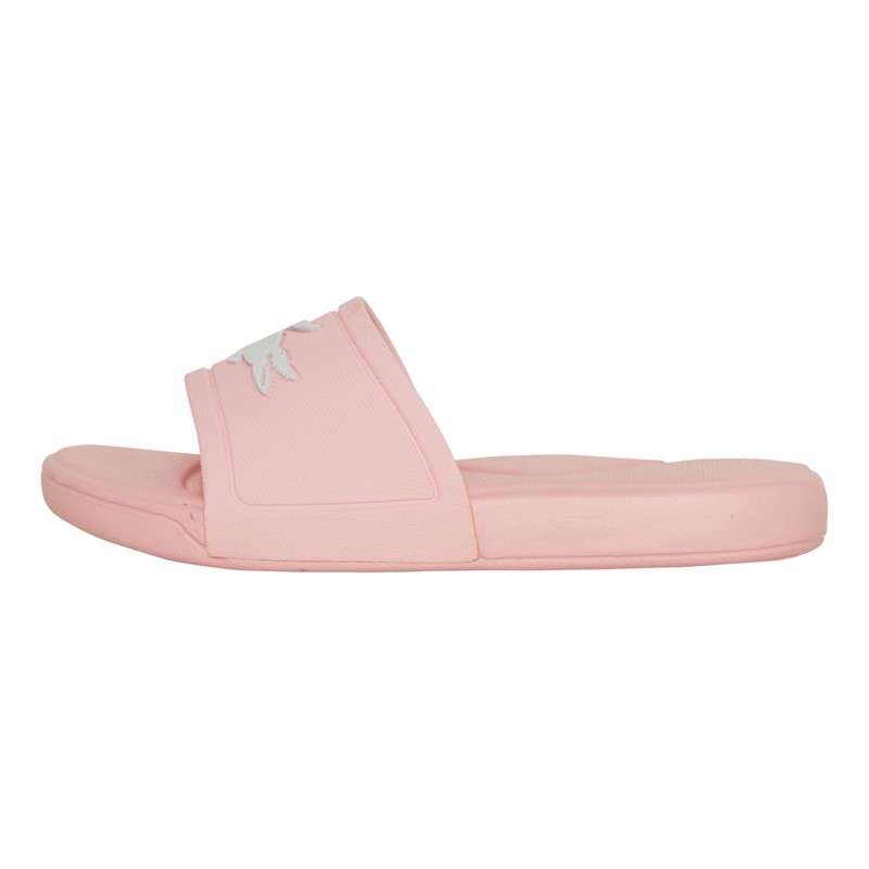 Lacoste Girls Kids L30 Sliders Light Pink/White