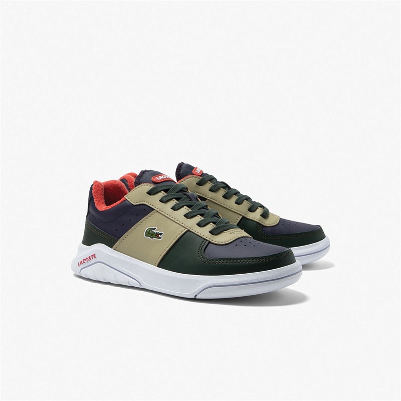 Lacoste Junior Game Advance 12 Trainers Navy/Khaki