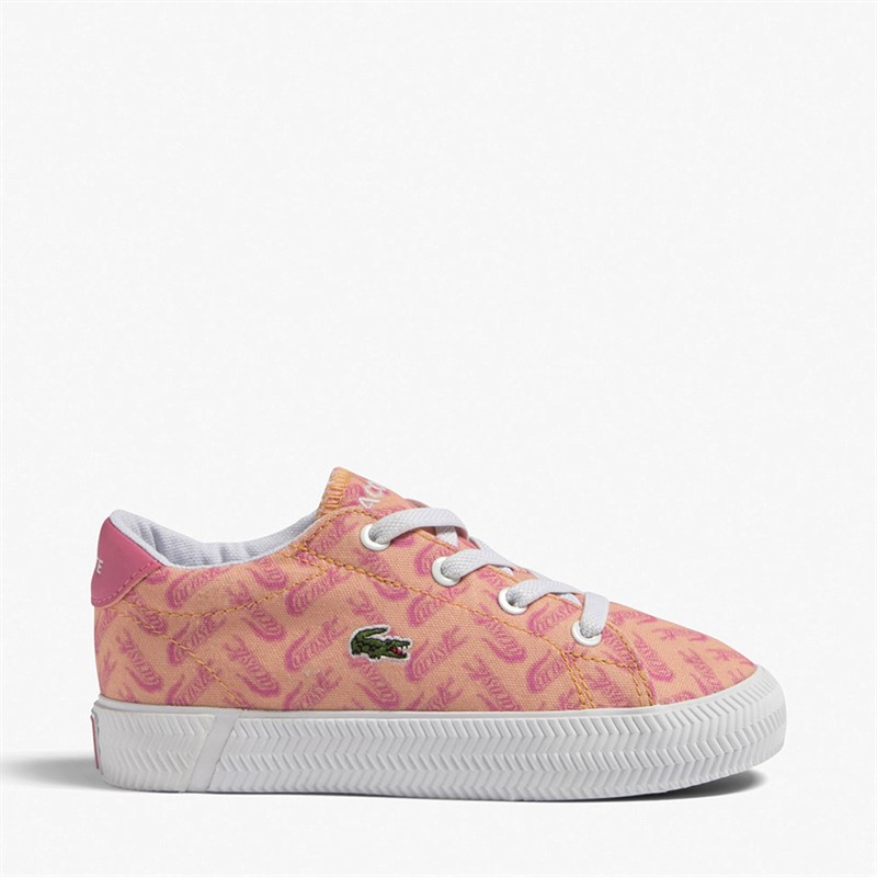 Lacoste Infant Girls Gripshot Trainers Orange/Pink
