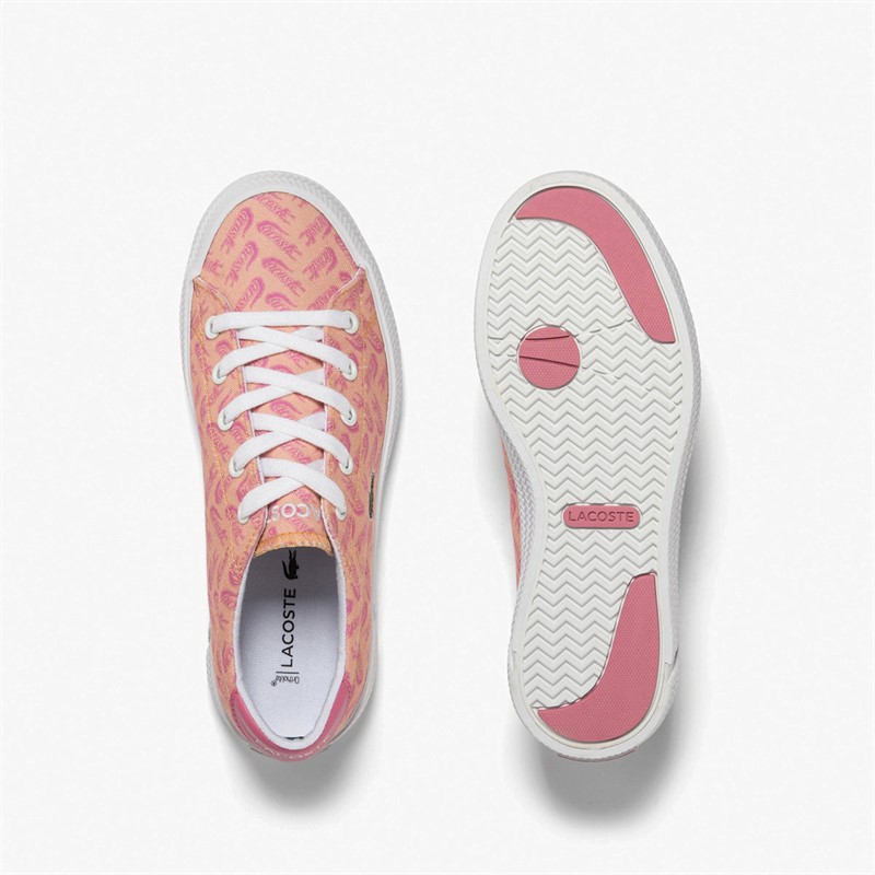 Lacoste Infant Girls Gripshot Trainers Orange/Pink