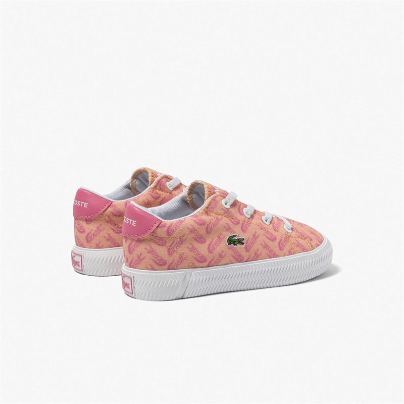 Lacoste Infant Girls Gripshot Trainers Orange/Pink