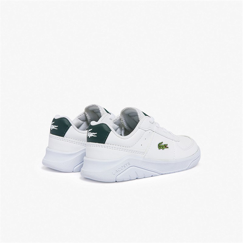 Lacoste Infant Game Advance Trainers White/Dark Green