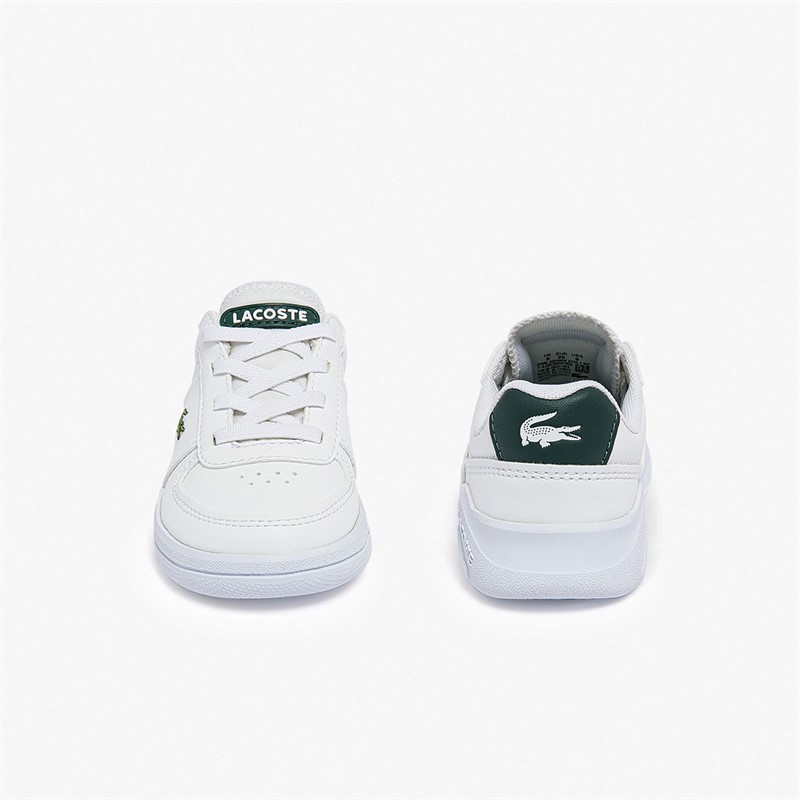 Lacoste Infant Game Advance Trainers White/Dark Green