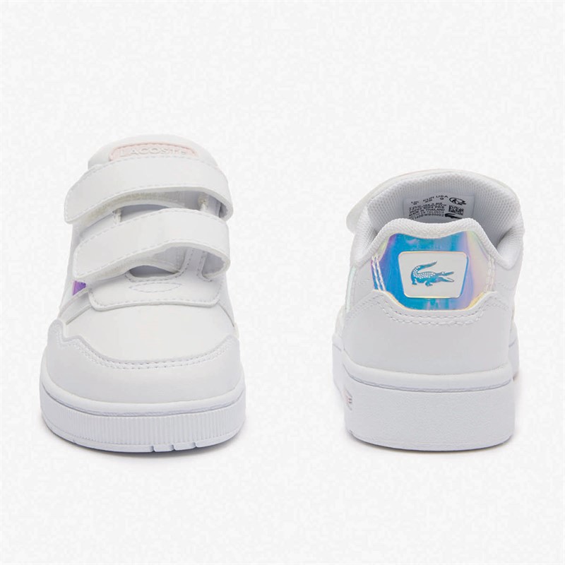 Lacoste Infant T-Clip Trainers White/Light Pink