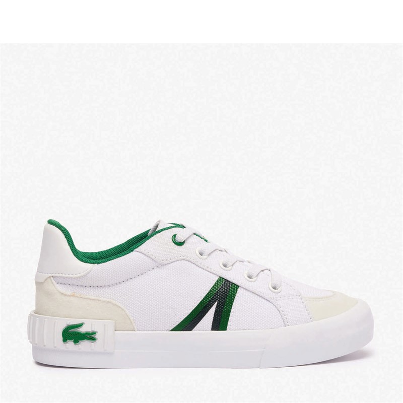 Lacoste Kids L004 Trainers White/Green