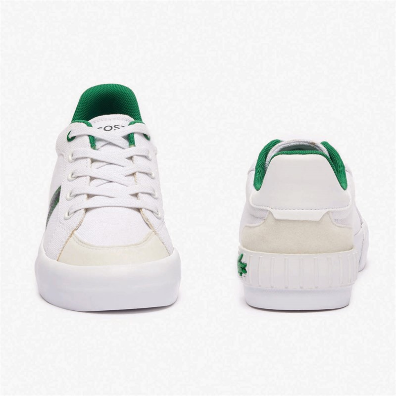 Lacoste Kids L004 Trainers White/Green