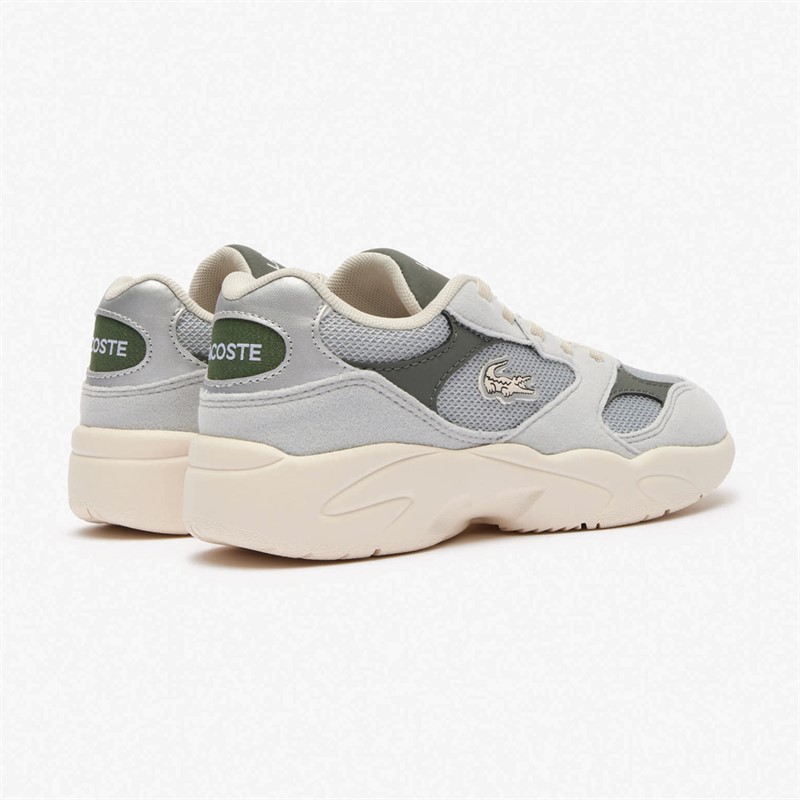 Lacoste Kids Storm 96 Lo VTG Trainers Light Grey/Dark Grey