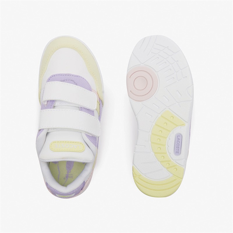 Lacoste Infant T-Clip Trainers White/Pink